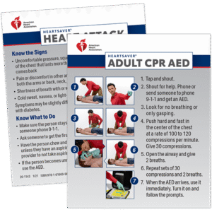 Heartsaver Adult CPR AED Wallet Card (100-pack)