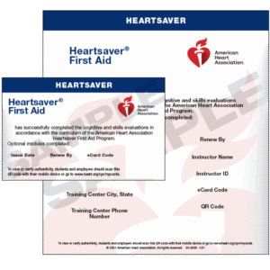 Heartsaver First Aid Ecard