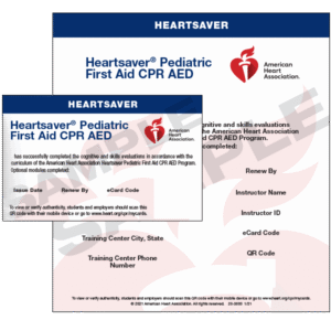 Heartsaver® Pediatric First Aid CPR AED eCard