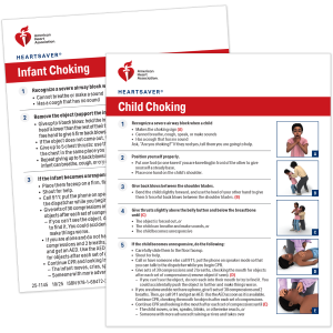 Heartsaver® Child & Infant Choking Wallet Cards (100-pack)