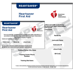 2025 Heartsaver First Aid Ecard